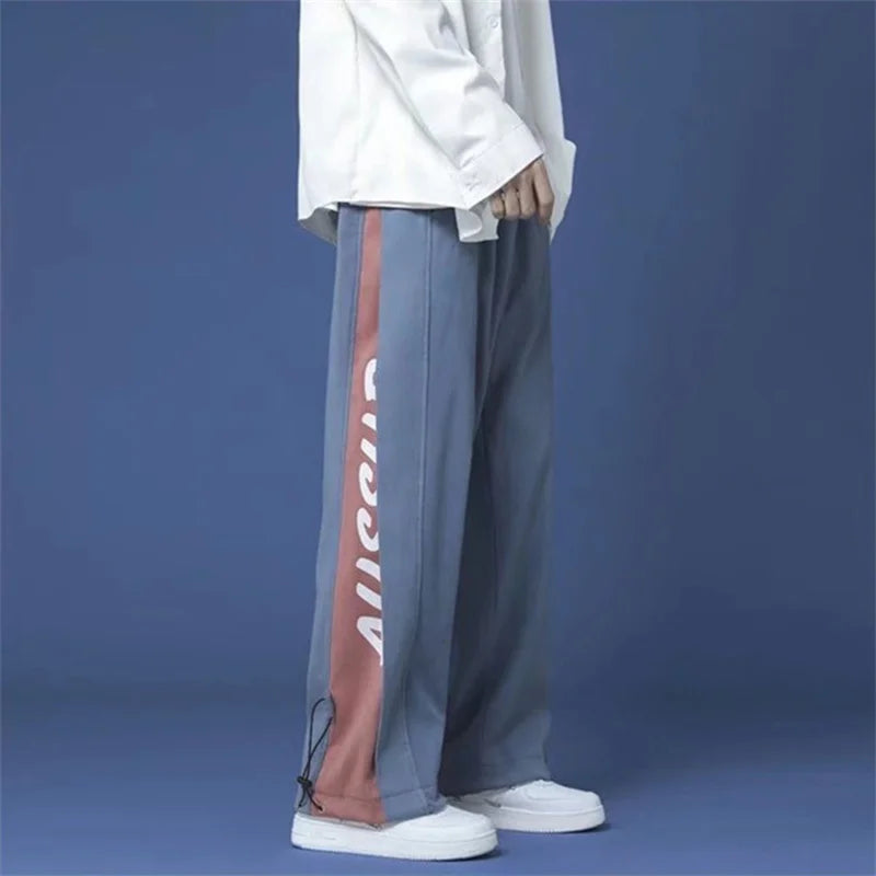 Men's Graphic Printed Sweatpants Autumn Hip Hop Fashion Drawstring Trousers Casual Loose Male Streetwear Leggings Pants