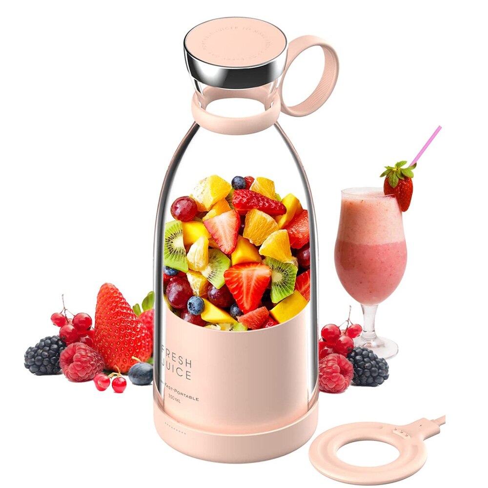 New Portable Blender 500ml Rechargeable Electric Orange Juicer Machine Personal Fresh Juice Blender Smoothie Cup Fruit Mixer