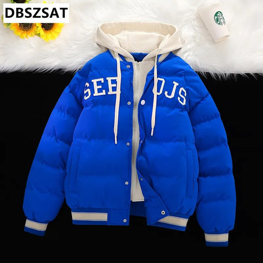 Men Hooded Winter Jackets Warm Parkas Down Jackets New Fashion Male Winter Coats with Headphones Outdoor men's  Jacket