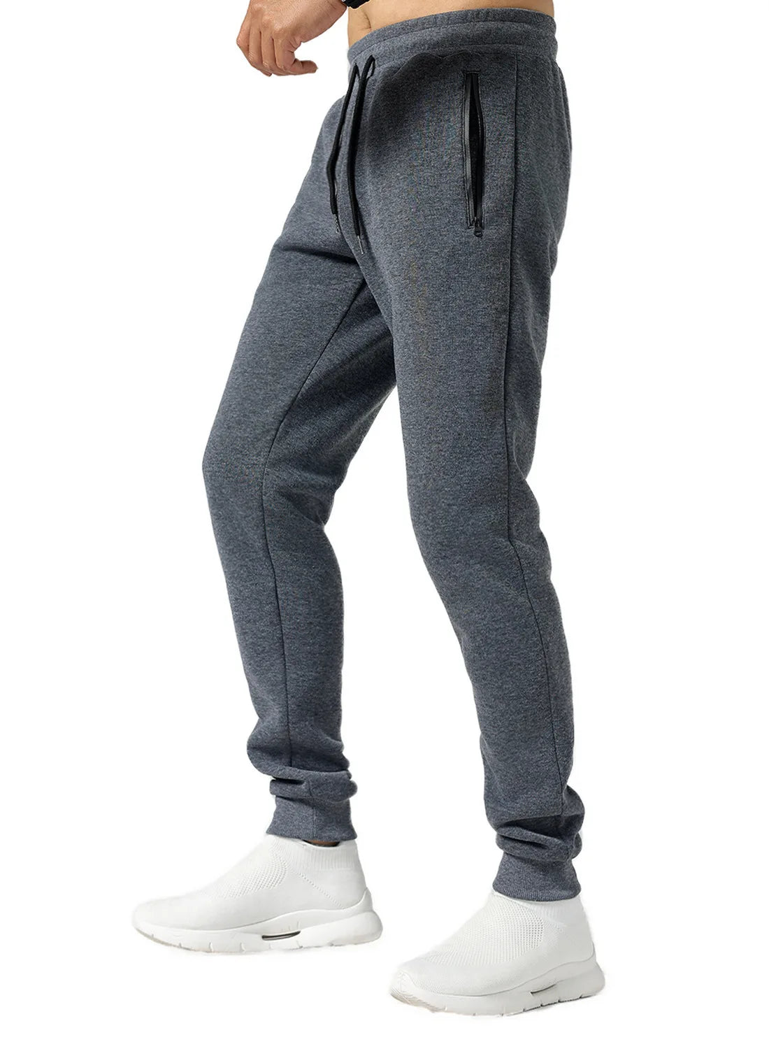 new Sweatpants Streetwear Trousers Men Pants Solid color Drawstring Zipper Pockets Cargo Pants Men Overalls Running pants by DERILUJA LLC
