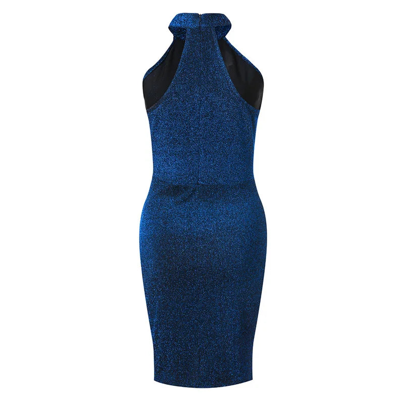 Women Sparkly Off Shouder Off Shouder Bodycon Mini Dress Evening Party Dress Casual Sleeveless Club Party Dresses Vestidos by DERILUJA LLC