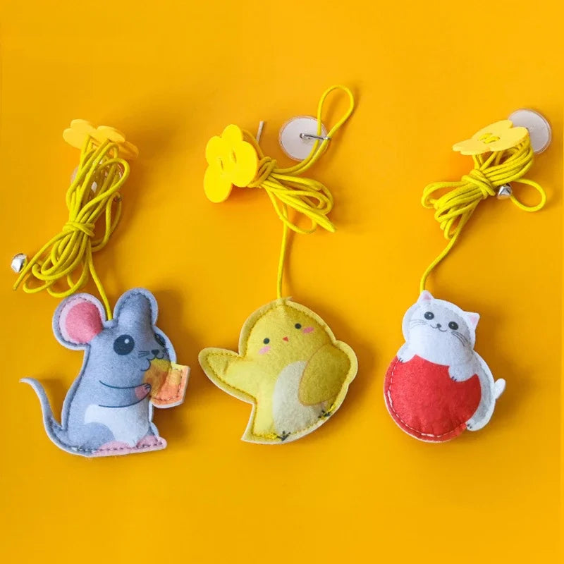 Interactive Cat Hanging Simulation Cat Toy Funny Self-hey Interactive Toy for Kitten Playing Teaser Wand Toy Cat Supplies by DERILUJA LLC