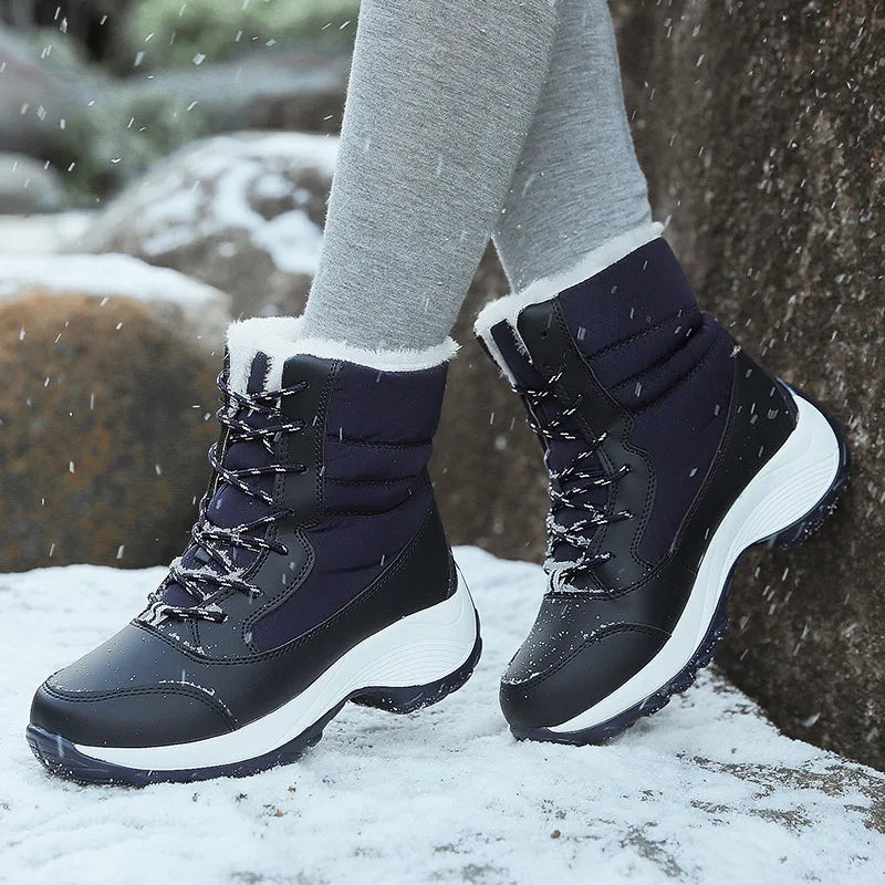 Snow Boots Plush Warm Ankle Boots For Women Winter Shoes Waterproof Boots Women Female Winter Shoes Booties Botas kodez