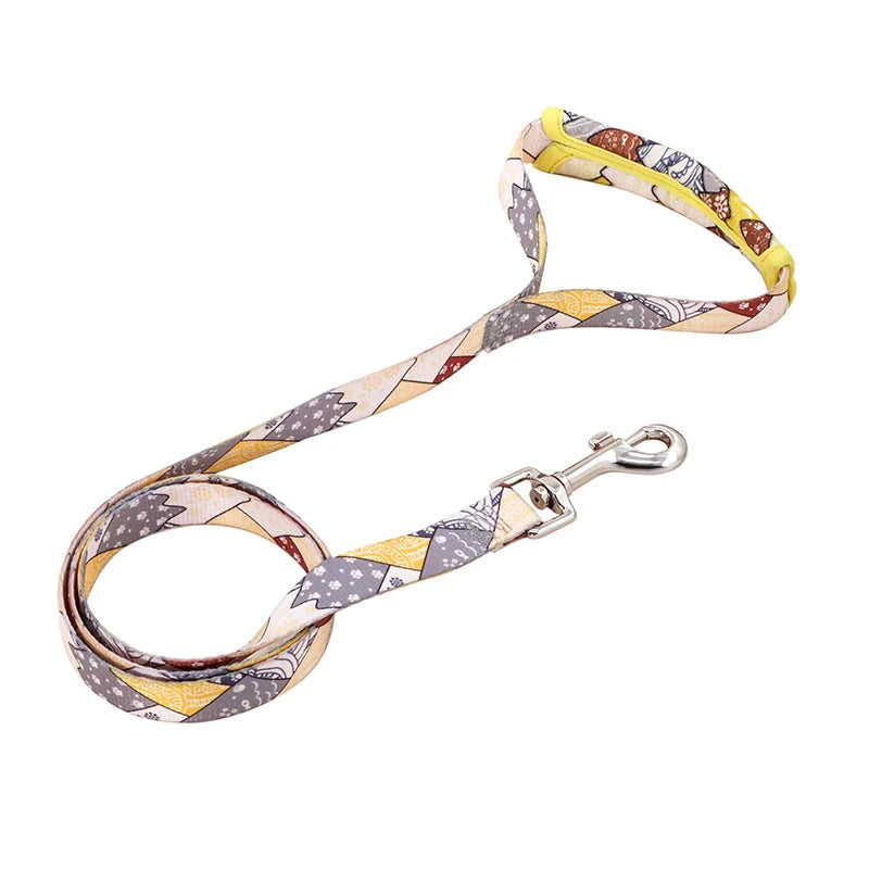 Luxury Pet Vest Harnesses for Small Medium Dogs Adjustable Mesh Puppy Dog Harness and Leash Set Shiba Inu Leads mascotas Chain by Badon Shop LLC