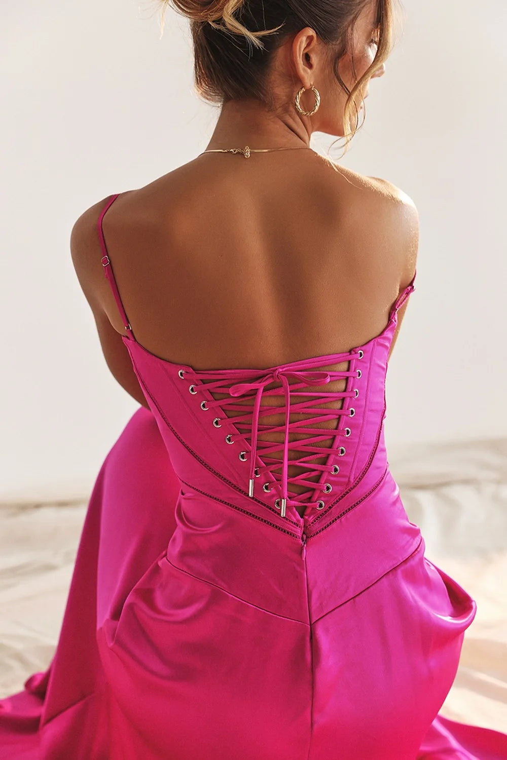 Women's new sexy slip dress slim backless dress long evening dress for women by DERILUJA LLC