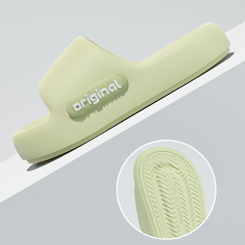 Thick Bottom Cloud Slippers Women Fashion Letter Print Platform Sandals Woman 2026 Comfortable Soft Sole Beach Pillow Slides by DERILUJA LLC