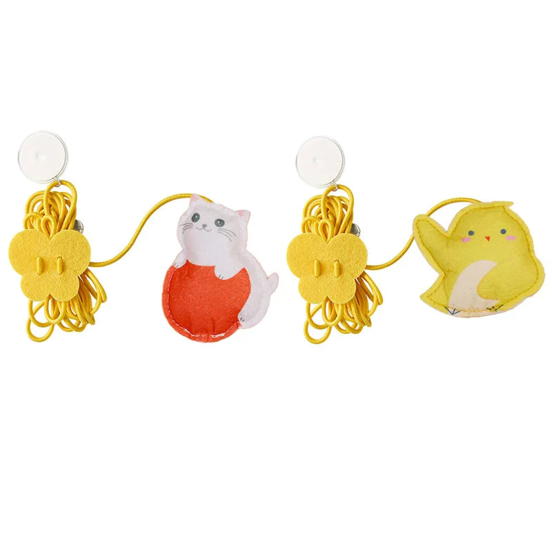 Pet Cat Toys Elasticity Retractable Hanging Door Type Interactive Toy For Kitten Mouse Catnip Scratch Rope Toy Pet Supplies by DERILUJA LLC