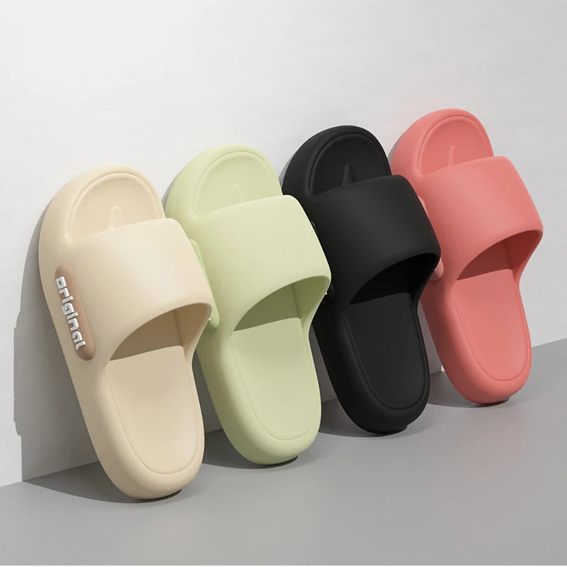 Thick Bottom Cloud Slippers Women Fashion Letter Print Platform Sandals Woman 2026 Comfortable Soft Sole Beach Pillow Slides by DERILUJA LLC