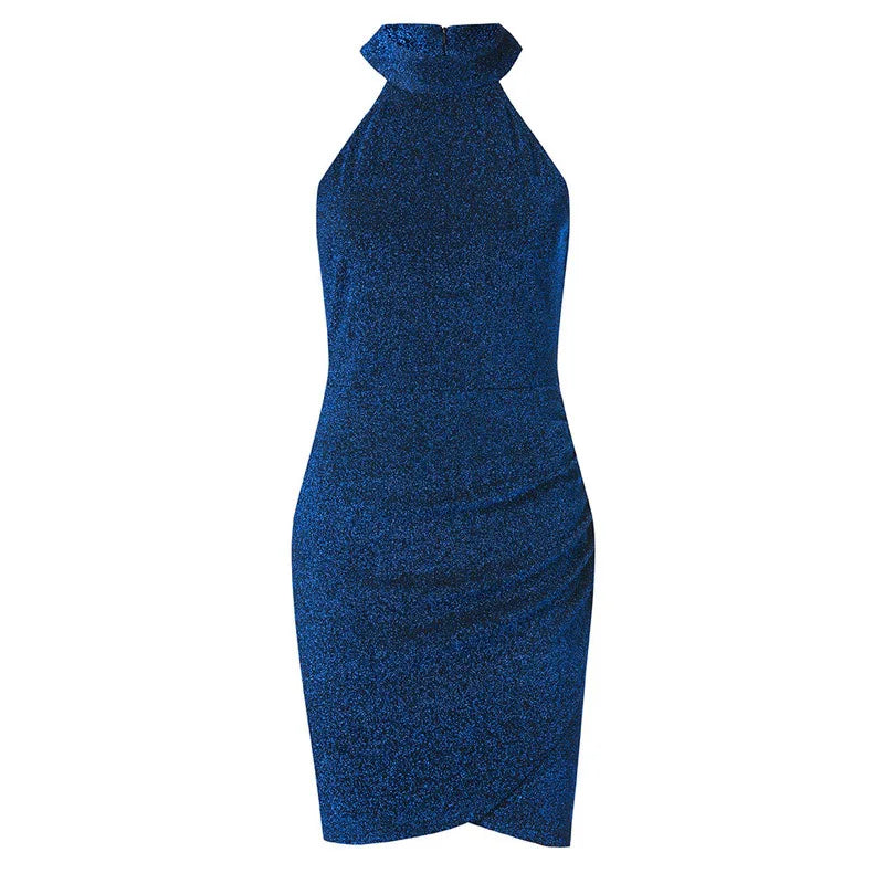 Women Sparkly Off Shouder Off Shouder Bodycon Mini Dress Evening Party Dress Casual Sleeveless Club Party Dresses Vestidos by DERILUJA LLC