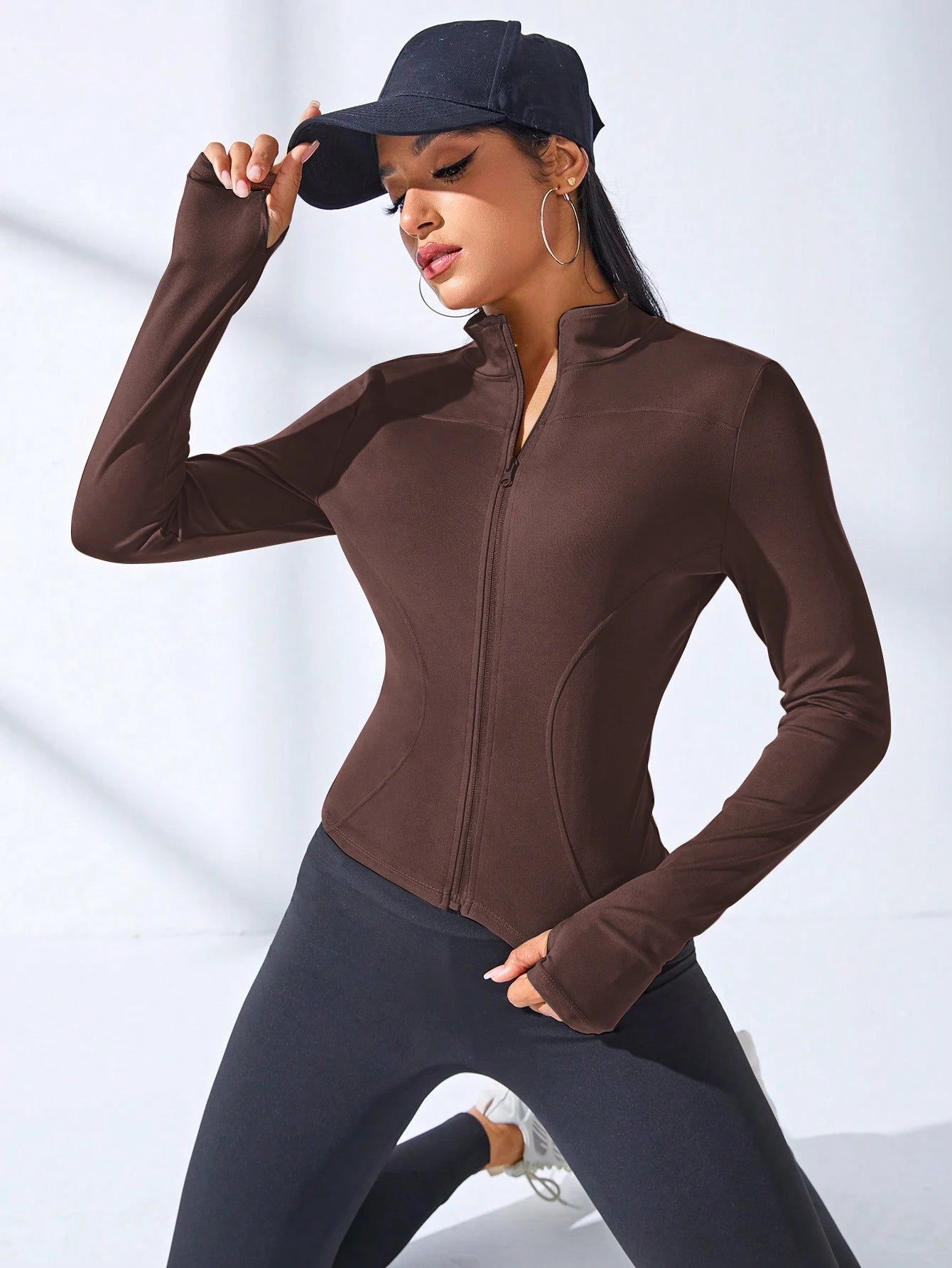 2024 New Yoga Coat Short Sports Jacket WOMEN'S Fitness Clothes Slimming Body Sculpting Zipper Yoga Jacket by DERILUJA LLC