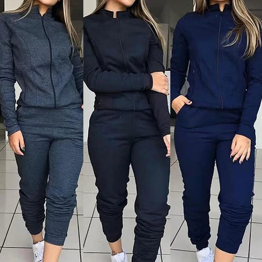 2 Pieces Set Women United States women's Street Snap Autumn Recreational Outfit two-piece Outfit Sports Set 7