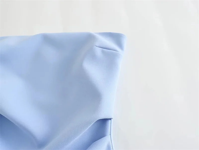 Mini Dress Woman Blue Black White Bodycon Dress Women Backless Sleeveless Summer Sexy Party Short Dresses by DERILUJA LLC