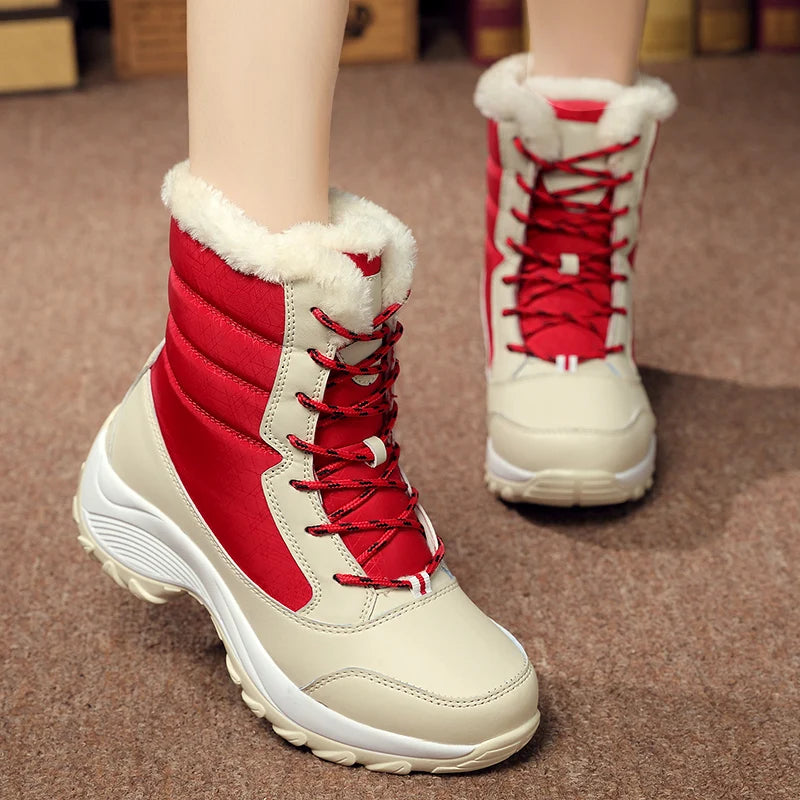 Women Boots Waterproof Winter Snow Boots Platform Shoes Warm Lining Winter  kodez