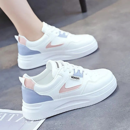 Women's Casual & Fashion Sneakers, Letter Patch Color Block Skate Shoes, Low Top Lace Up Shoes 2024 fem