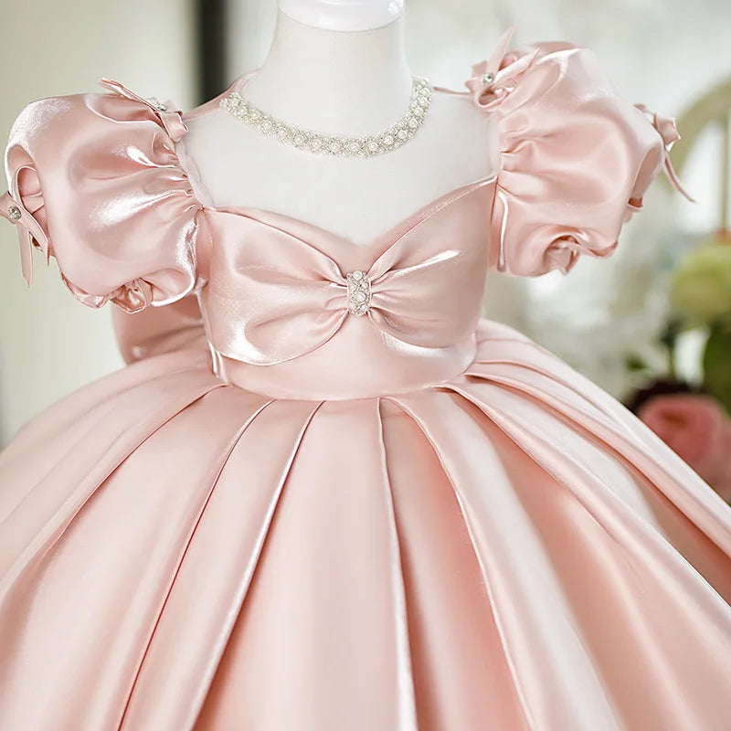 Children's Dress Princess Dress Performance Small Host Dress Girls' Birthday Banquet Flower kids clothes by DERILUJA LLC