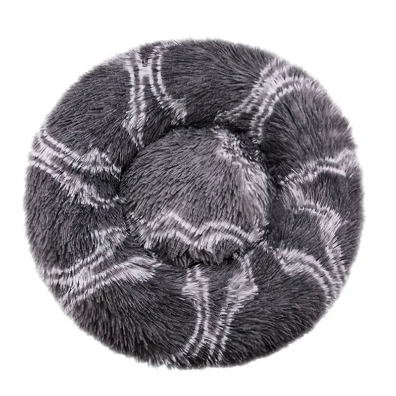 40-90cm Round Pet Bed for Large Dog Bed Super Soft Cat Bed Long Plush Dog House for Medium Dog House Winter Warm Sleeping by Badon Shop LLC