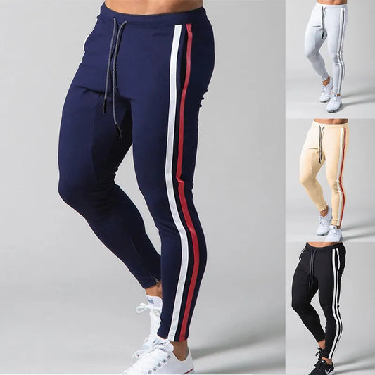 Jogging Sweatpants Men Sports Training Legging Sportswear Fitness Striped Tracksuit Running Trouser Track Basketball Men Pants