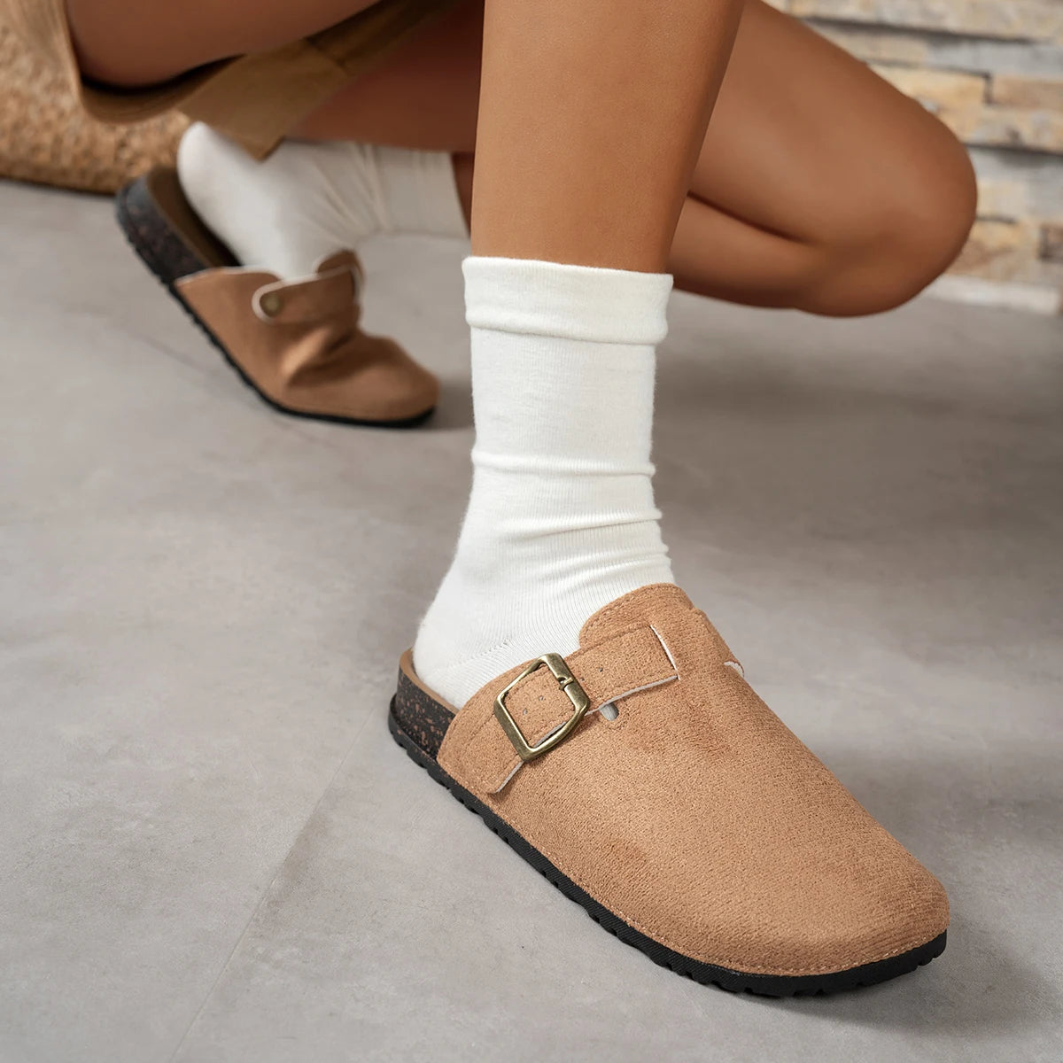Spring and Autumn Elegant Baotou Sexy Flat Casual Shoes Fashionable Best Selling New Comfortable Plus Size Women's Shoes by DERILUJA LLC