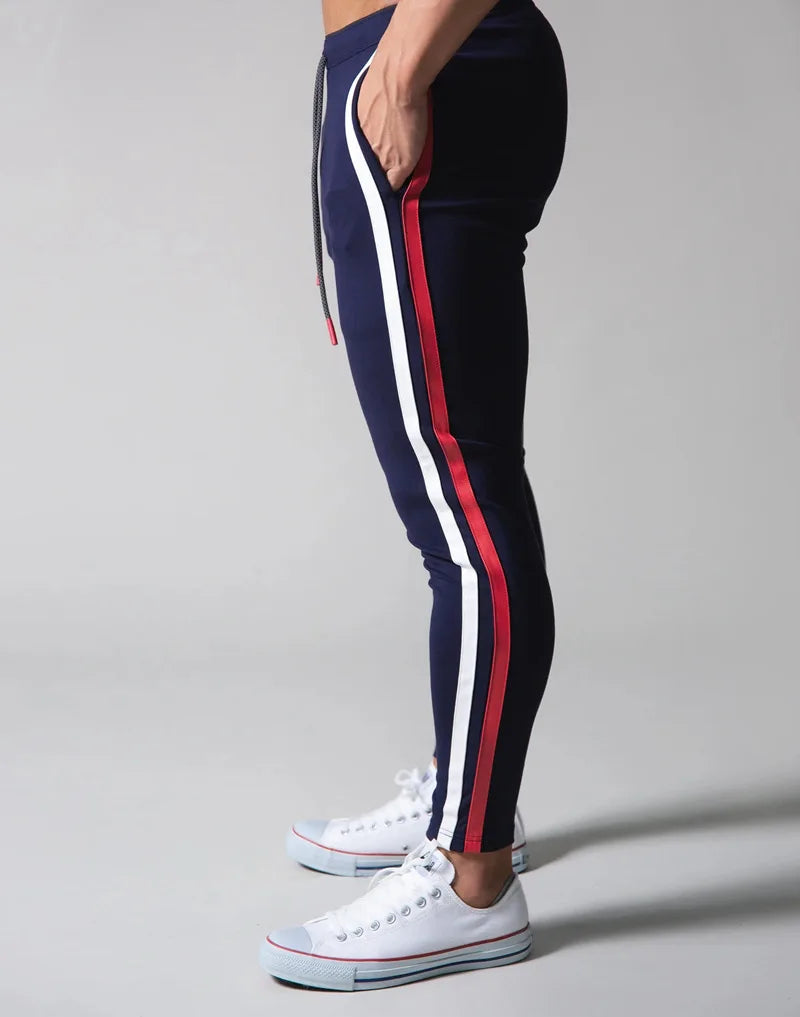 Jogging Sweatpants Men Sports Training Legging Sportswear Fitness Striped Tracksuit Running Trouser Track Basketball Men Pants