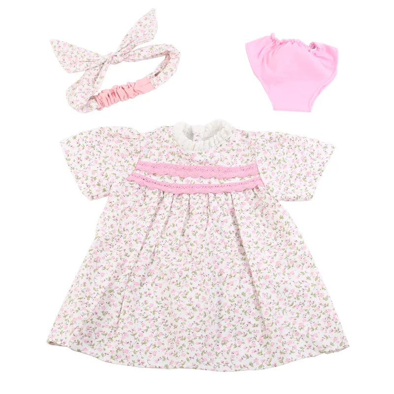 Doll Clothes Reborn Baby Dolls Clothes Dress For 55cm Reborn Doll DIY Handmade Princess Dress Dolls Accessories Kid Toy Gifts by DERILUJA LLC