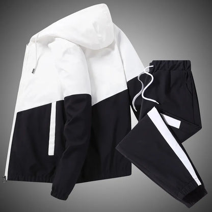 2 Piece Sets Clothes Men Streetwear Fitness Male Tracksuit convers