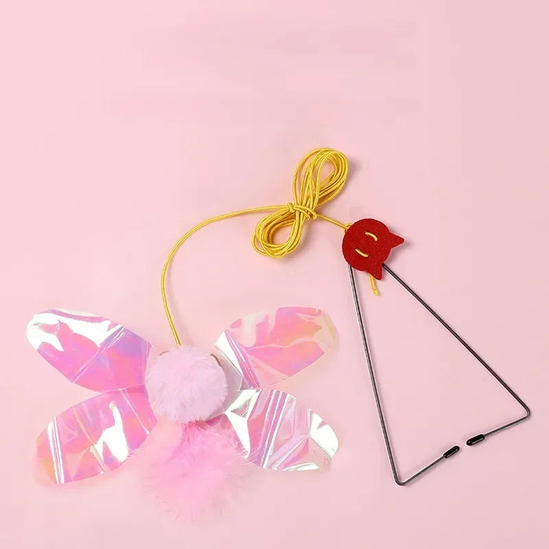 Cat Rope Long Rope Teasing Cat Toy Accessories Pet Kitten Toy Cat Toy Swing Sticky Disc Elastic with Bell Hanging Door Teasing by DERILUJA LLC
