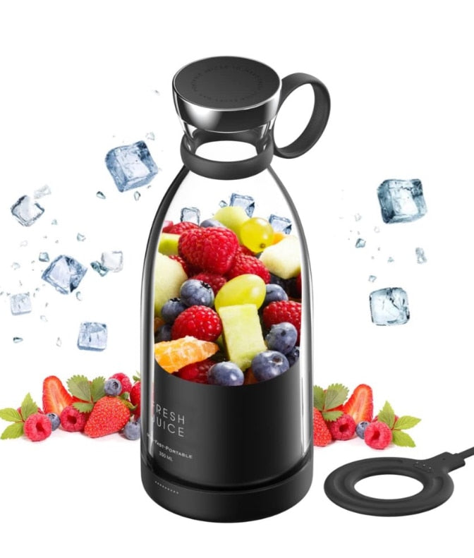 New Portable Blender 500ml Rechargeable Electric Orange Juicer Machine Personal Fresh Juice Blender Smoothie Cup Fruit Mixer