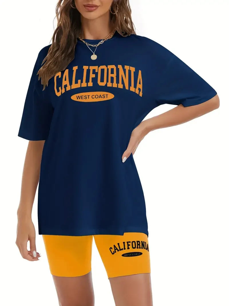 Califonia West Coast Printed T Shirt Women Cotton Loose Womens Tee Shirt Breathable Trend Tops Be Durable Female 2026 by DERILUJA LLC