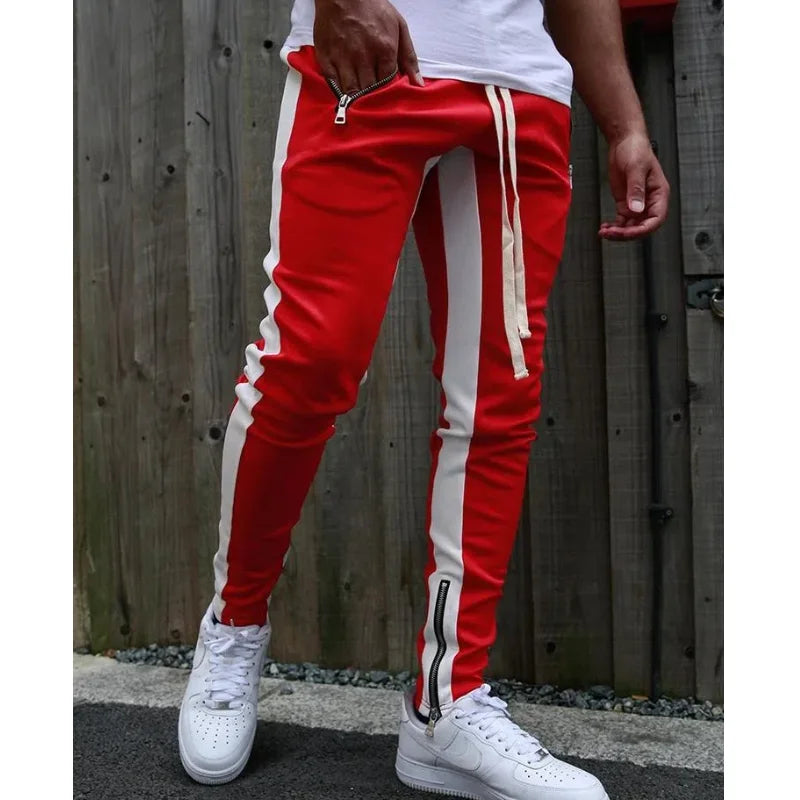 Sports Casual Pants Low Feet Zipper Cotton Summer Casual Men's Sports Pants