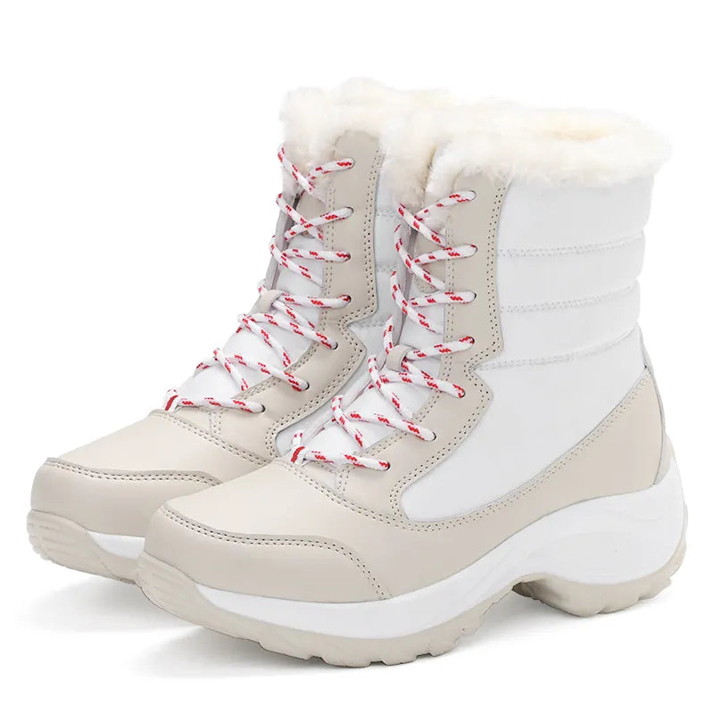 Women Boots Waterproof Winter Snow Boots Platform Shoes Warm Lining Winter  kodez