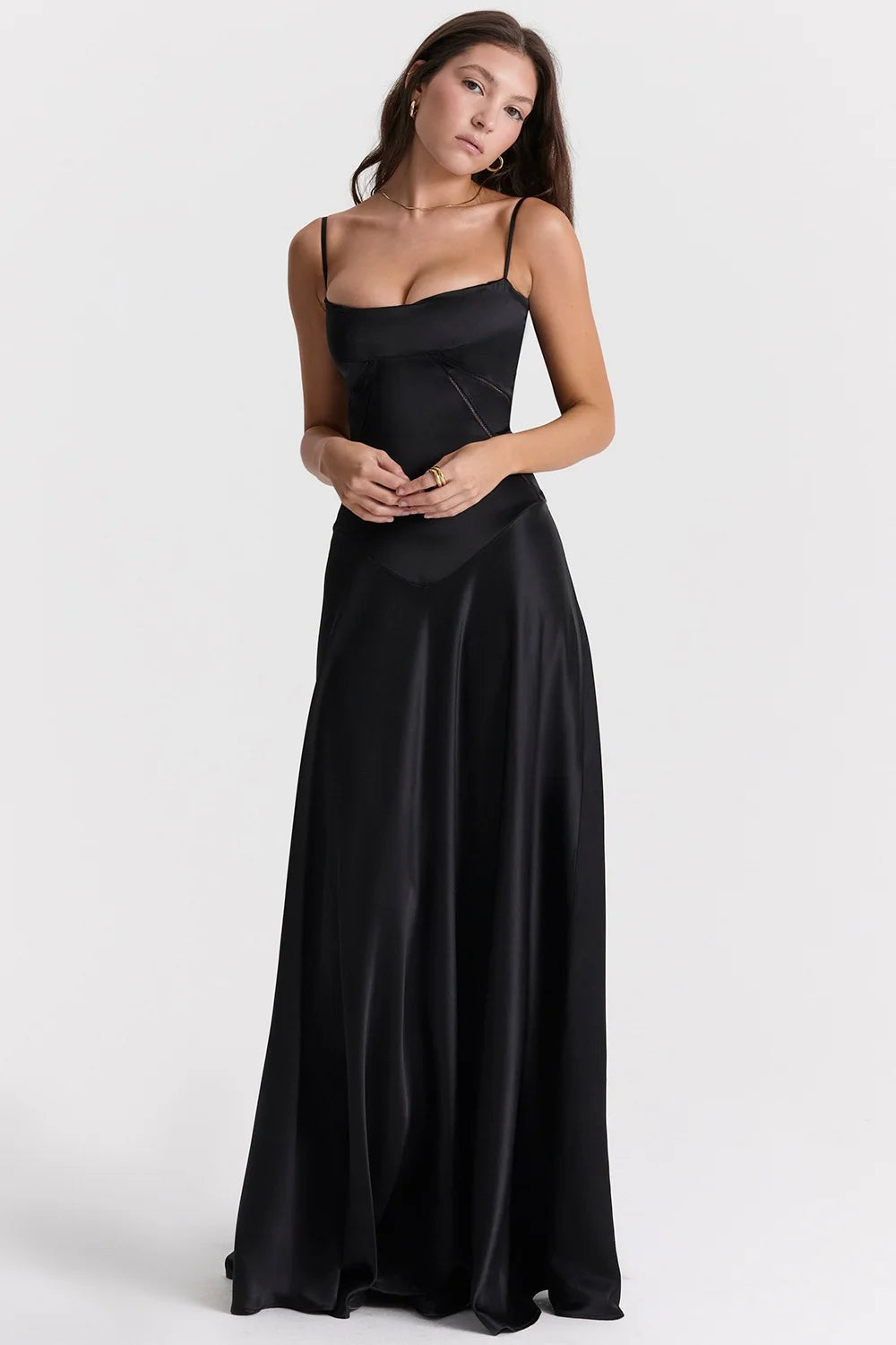 Women's new sexy slip dress slim backless dress long evening dress for women by DERILUJA LLC