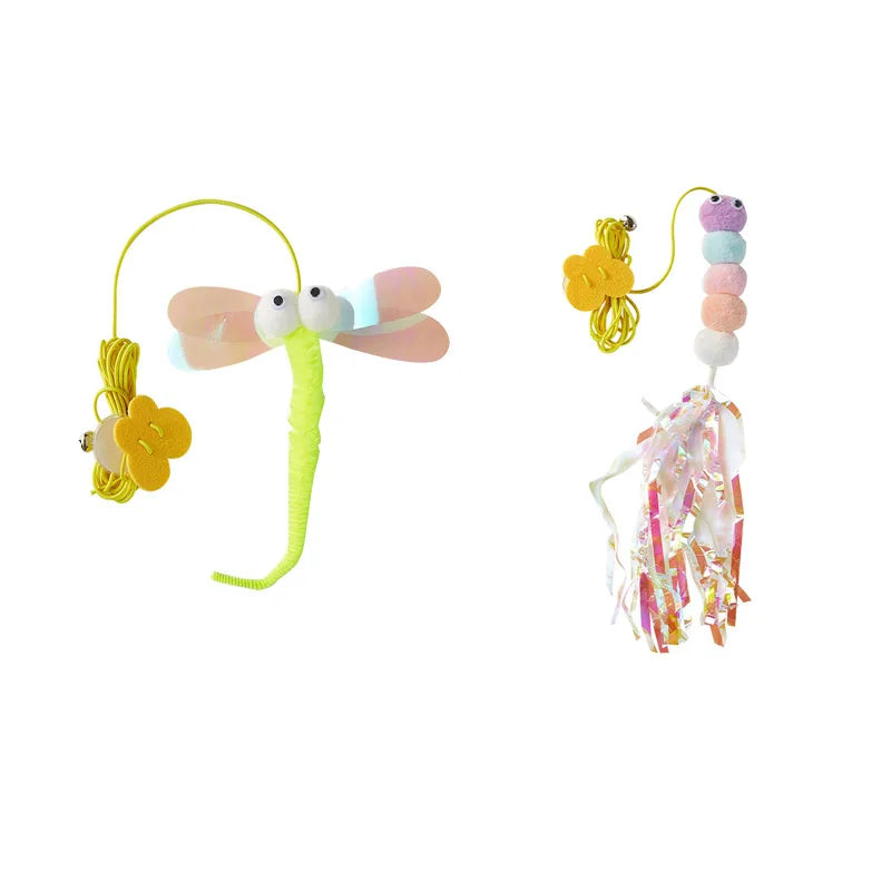 Pet Cat Toys Elasticity Retractable Hanging Door Type Interactive Toy For Kitten Mouse Catnip Scratch Rope Toy Pet Supplies by DERILUJA LLC