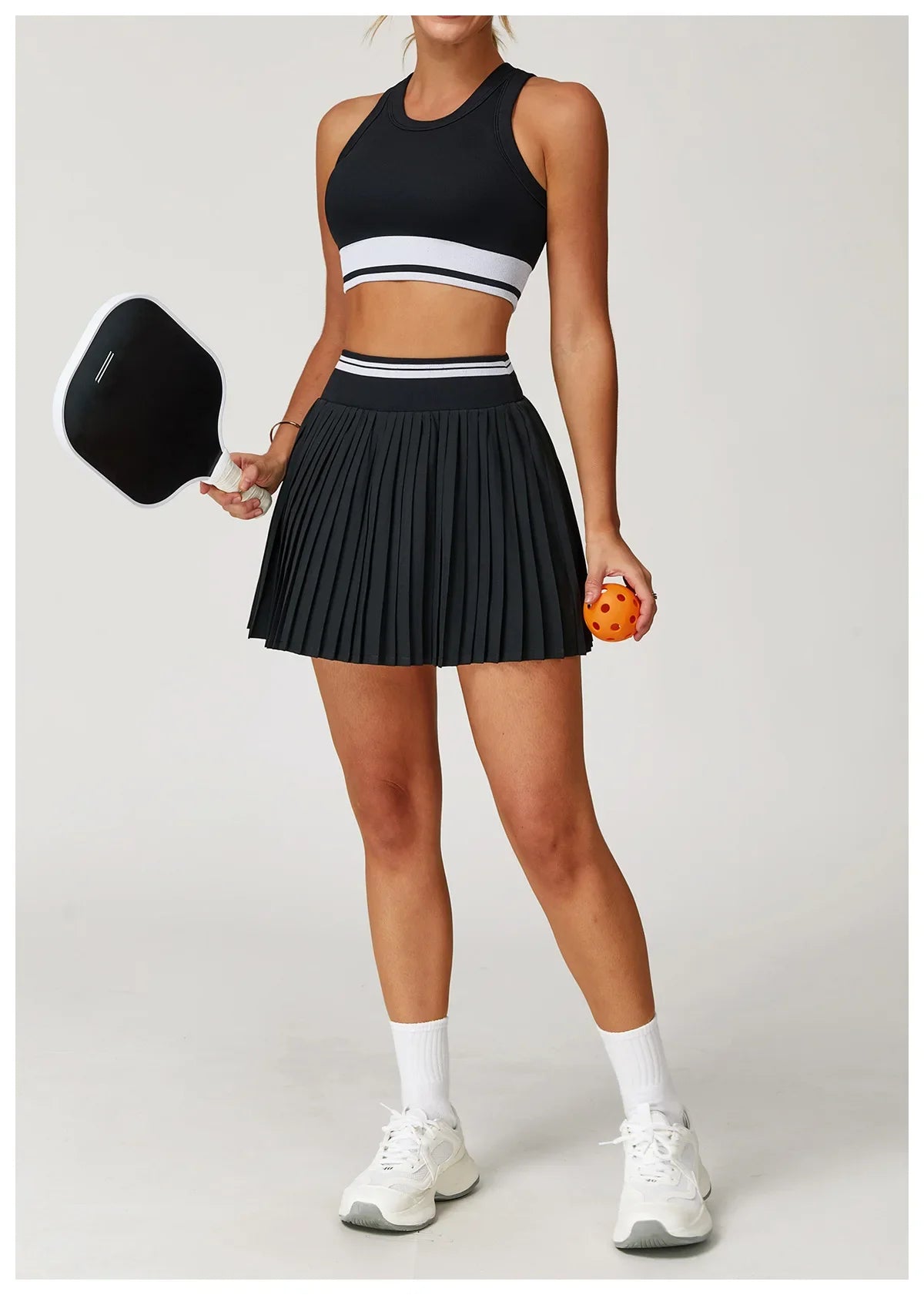 Summer Anti-Glare Tennis Skirts A-line Pleated Yoga Shorts Skirts Women High Waist Sports Fitness Skirt Gym Workout Sportswear by DERILUJA LLC