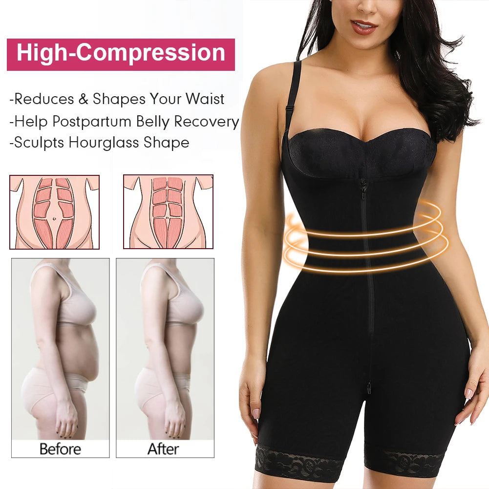 Straps Full Body Shaper Tummy Slimming Postpartum Stage 3 Girdle Push Up Butt Lifter Shapewear by DERILUJA LLC