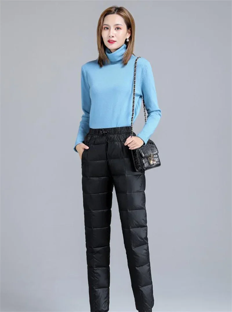 Women Casual Cotton Pantalones Oversize 4XL Warm Winter Jogger Pants Windproof Elastic High Waist Sweatpants Snow Wear Capris by DERILUJA LLC