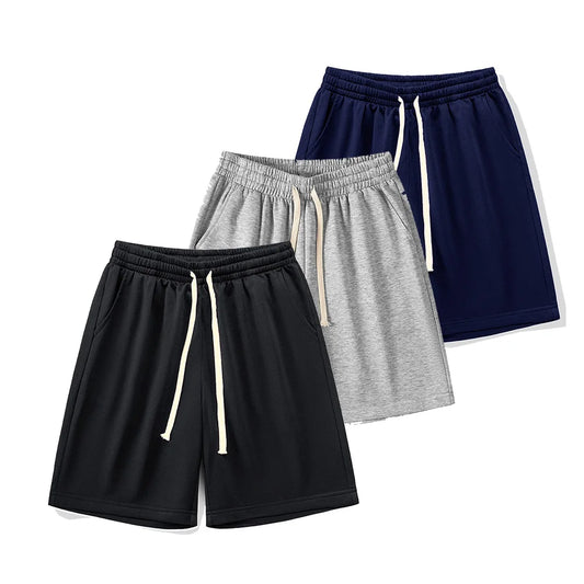 Summer Running Shorts for Men Casual Jogging Sport Short Pants Solid Color Drawstring Loose Dry Gym Sports Shorts by DERILUJA LLC