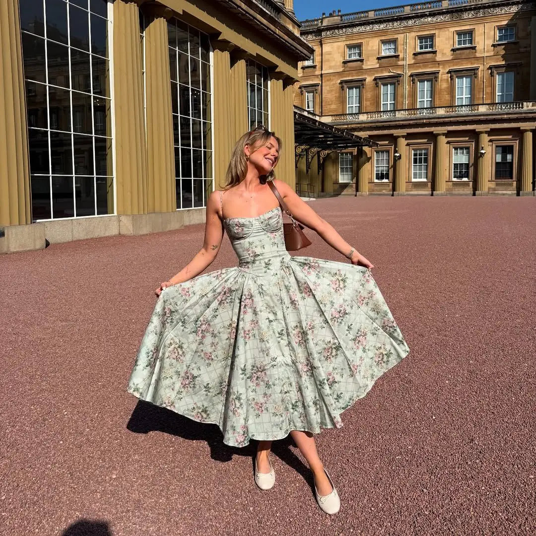Dress Women Low Waist A-line Midi Holiday Summer Dresses Party Robe 2026 Vestido by DERILUJA LLC