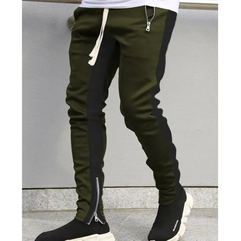 Sports Casual Pants Low Feet Zipper Cotton Summer Casual Men's Sports Pants