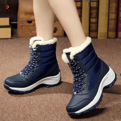 Women Boots Waterproof Winter Snow Boots Platform Shoes Warm Lining Winter  kodez