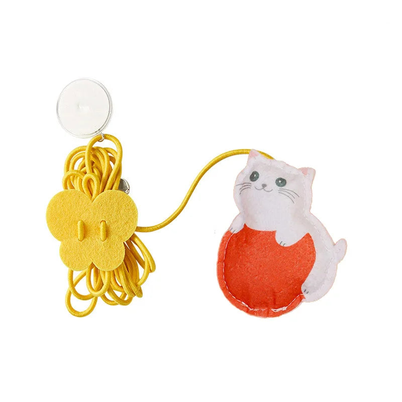 Pet Cat Toys Elasticity Retractable Hanging Door Type Interactive Toy For Kitten Mouse Catnip Scratch Rope Toy Pet Supplies by DERILUJA LLC