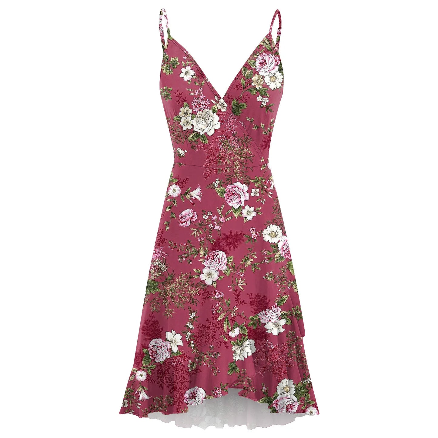 New 2026 Summer Rose print dress Women Mini Print Dress Casual Fashion Sleeveless Party Evening Mini Women's Dress Vestidos by DERILUJA LLC