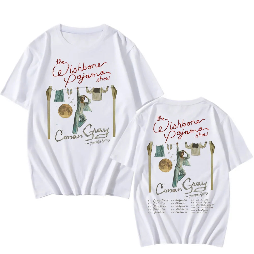 Conan Gray The Wishbone Pajama Show Tour T-shirt 2026 NEW Album Printing Tshirts Cotton Summer Men Women T Shirt Streetwear Male by DERILUJA LLC