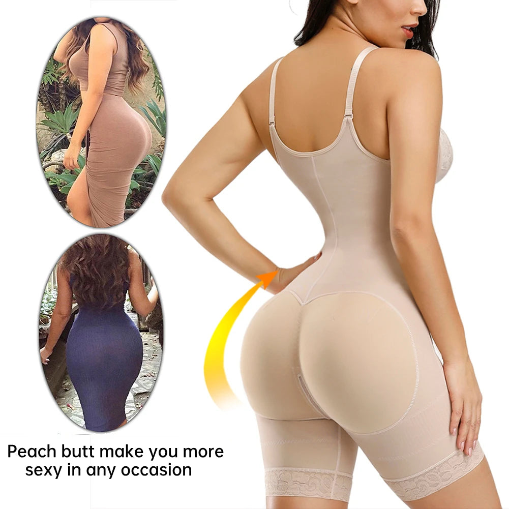 Straps Full Body Shaper Tummy Slimming Postpartum Stage 3 Girdle Push Up Butt Lifter Shapewear by DERILUJA LLC