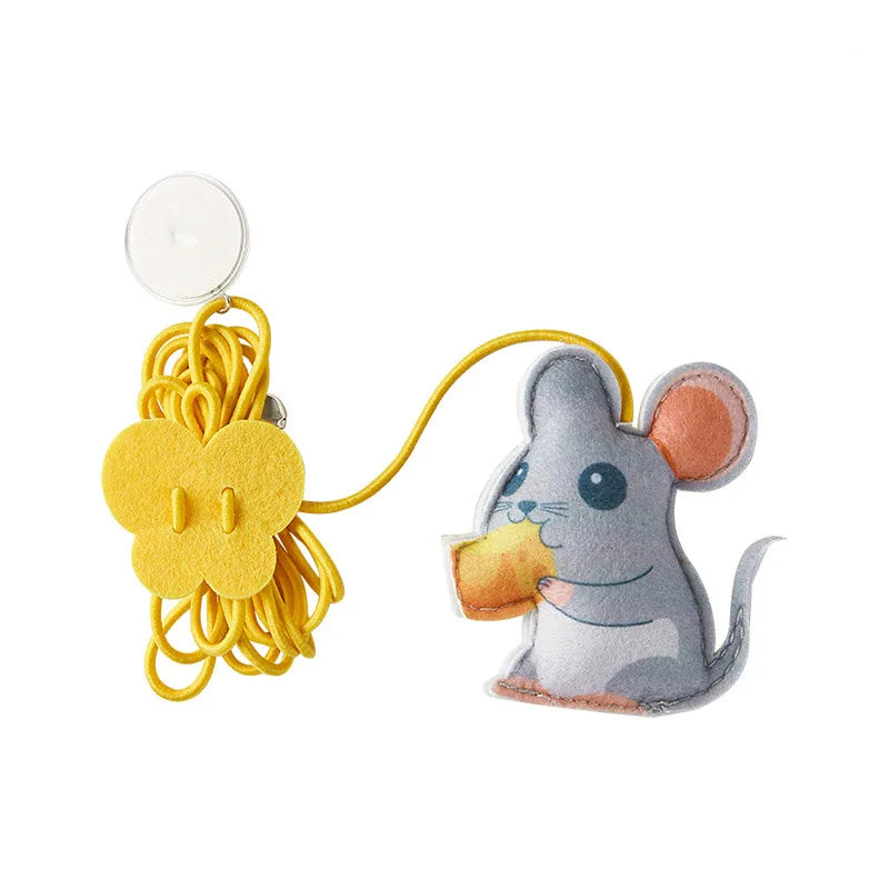 Pet Cat Toys Elasticity Retractable Hanging Door Type Interactive Toy For Kitten Mouse Catnip Scratch Rope Toy Pet Supplies by DERILUJA LLC