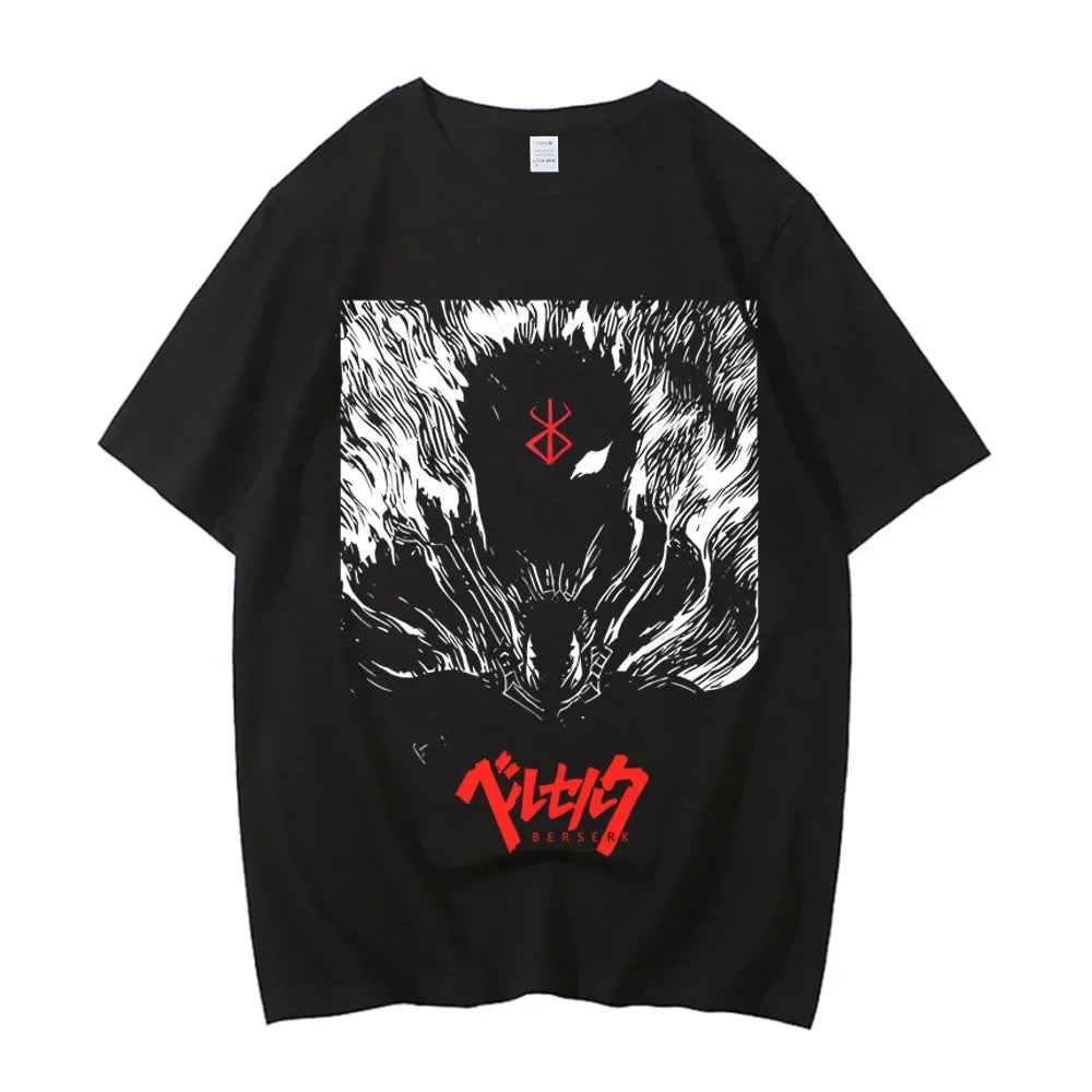 Anime Berserk T-shirt Summer Women's Short Sleeve T-shirt Printed Top 2026 Trendy T-shirt Fan Clothing Graphic T Shirts Y2K Tops by DERILUJA LLC