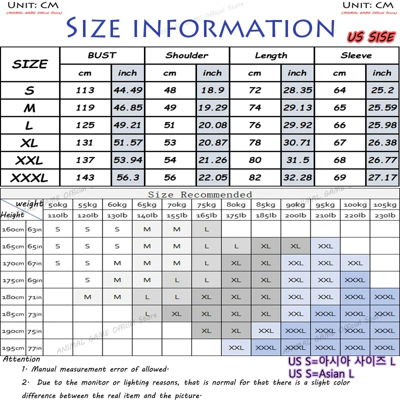 Animal Game Casual Hoodies for Men Heavyweight Fleece Sweatshirt Thick Sherpa Lined Hooded Zipper Jacket Thick Streetwear Coats by DERILUJA LLC