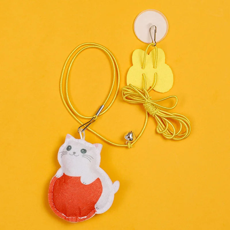 Cat Hanging Toy Elastic Adjustable Rope with Bell Interactive Kitten Toy Dragonfly Shape Swing Hanging Door Teasing Cat Toys by DERILUJA LLC