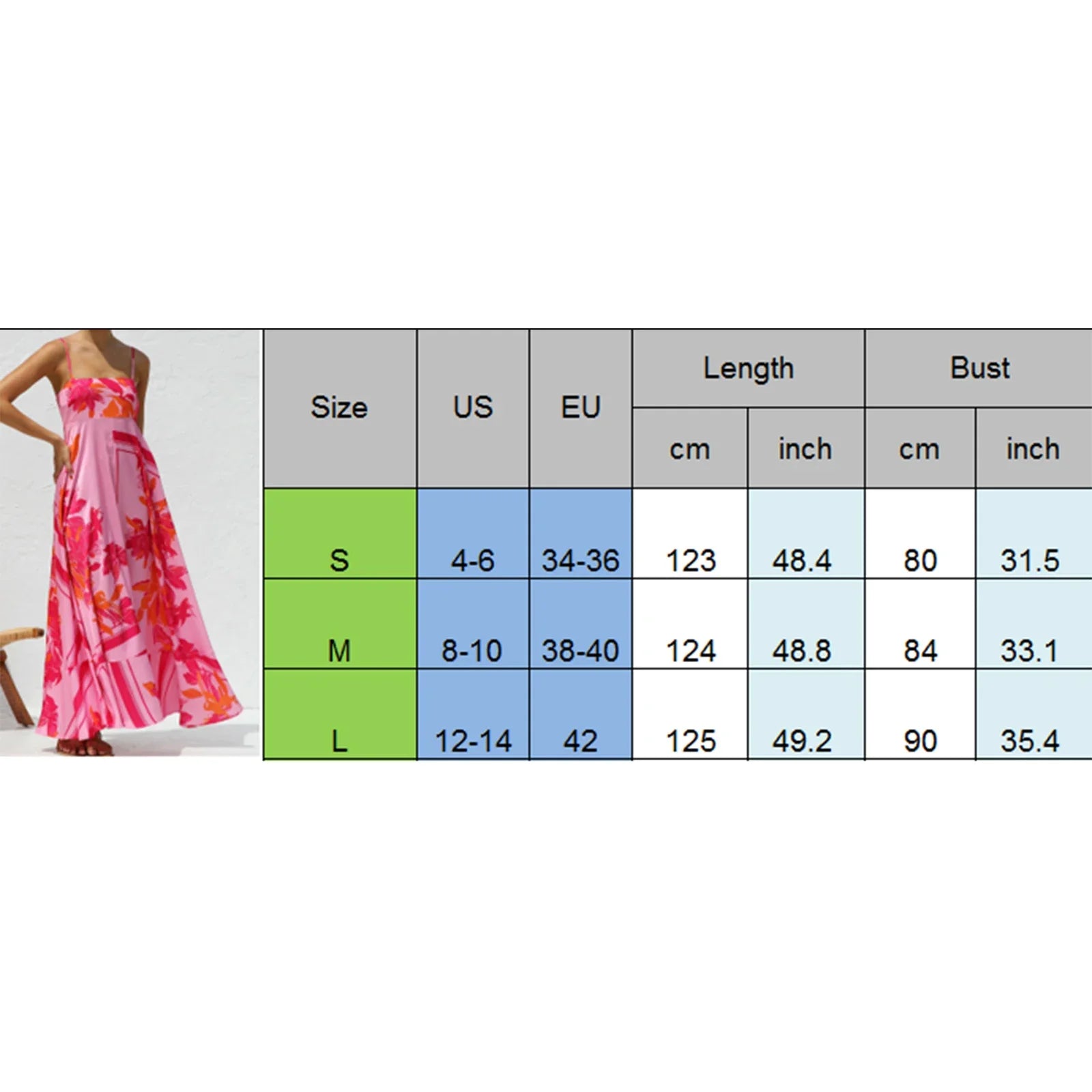 Women Sun Long Dress Swing Dress Slip Dress Spaghetti Straps Floral Backless Dresses Summer Lady Elegant Holiday Outfits by DERILUJA LLC