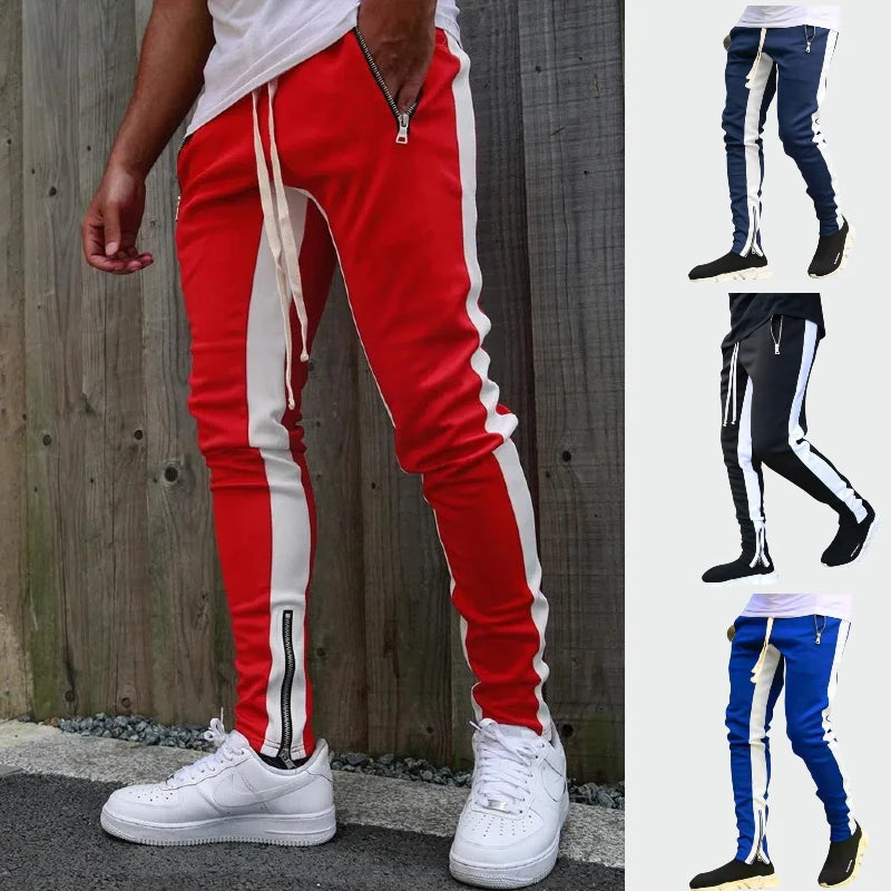 Sports Casual Pants Low Feet Zipper Cotton Summer Casual Men's Sports Pants