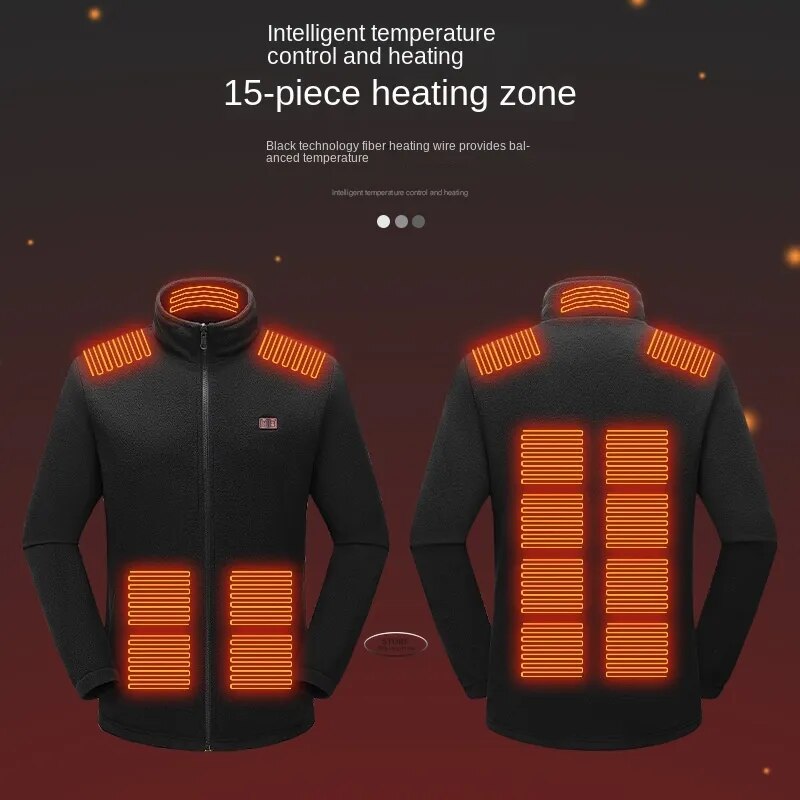 Winter Three-in-one Jacket with Electric Heating and Removable Sports Jacket To Prevent Cold and Rain Heated and Warm women's Jacket